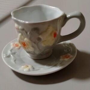 Vintage Russ Bernie and Company Inc mini teacup/saucer # 15499